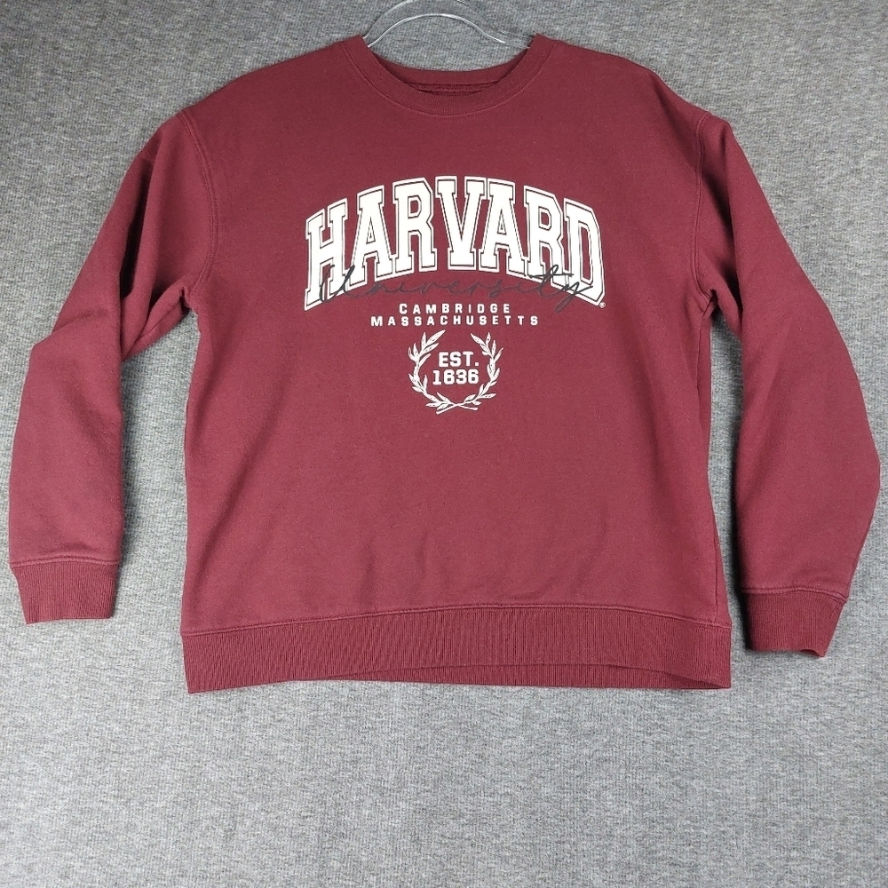 COLD CRUSH WOMENS MAROON HARVARD UNIVERSITY CREW NECK SWEATSHIRT SIZE SMALL